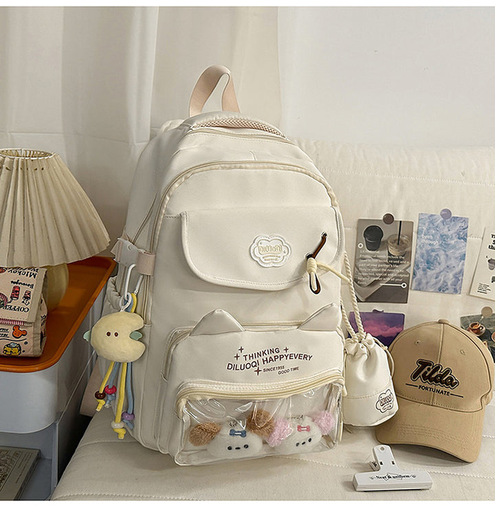 Cat-Designed Multi-Pocket School Backpack Stornfield