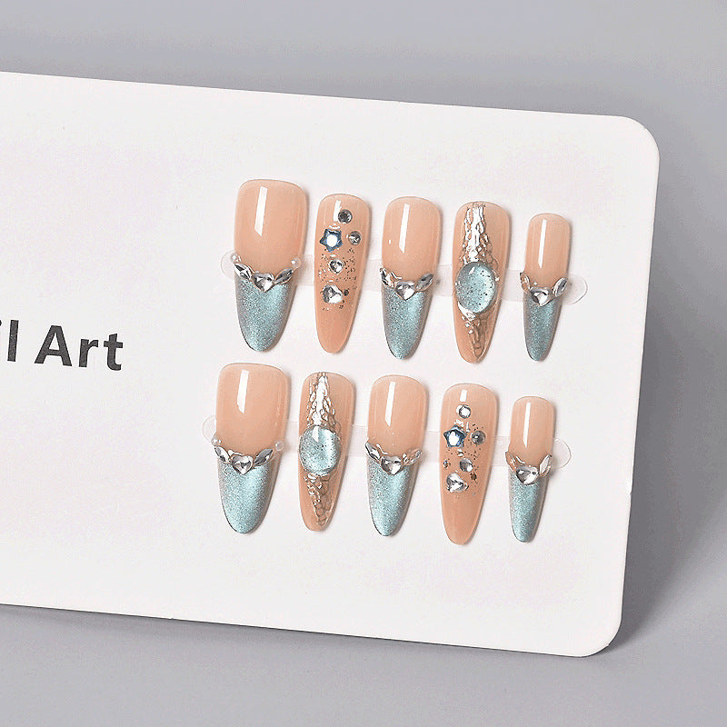 Glamorous Heart-Themed Press-On Nail Set Stornfield