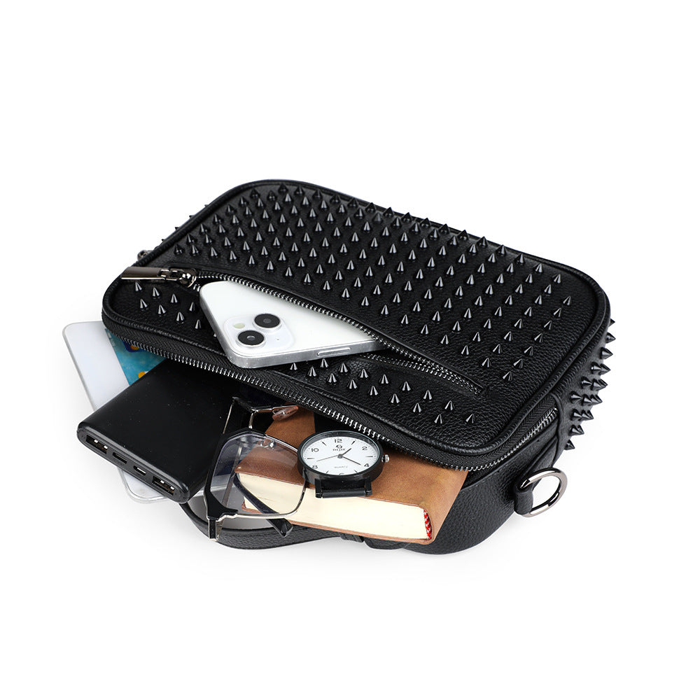 Edgy Studded Crossbody Bag