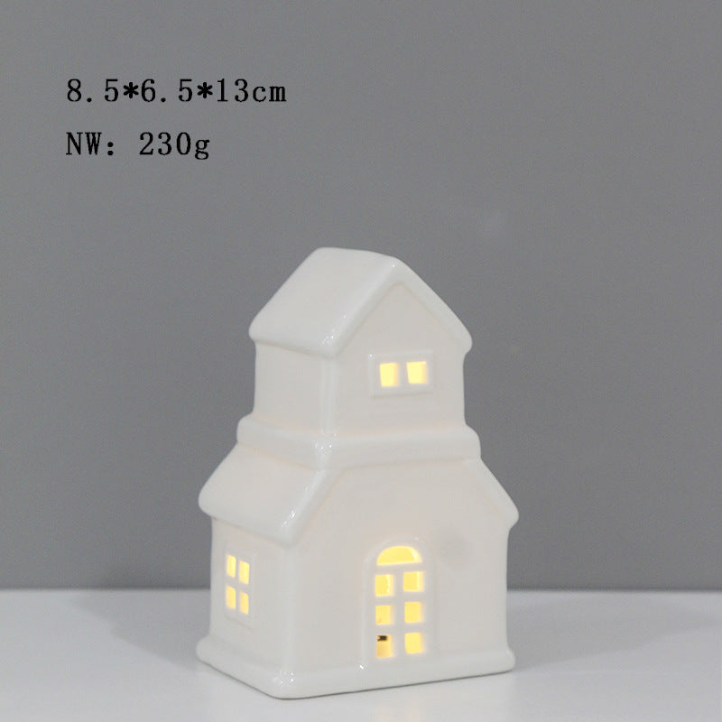 Ceramic House-Shaped Tea Light Holder Stornfeild