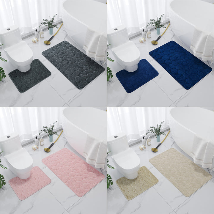 Plush Bathroom Comfort Mat Set for Home