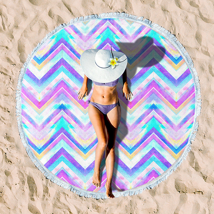 Rundstrand towel with unique sunset design Stornfield