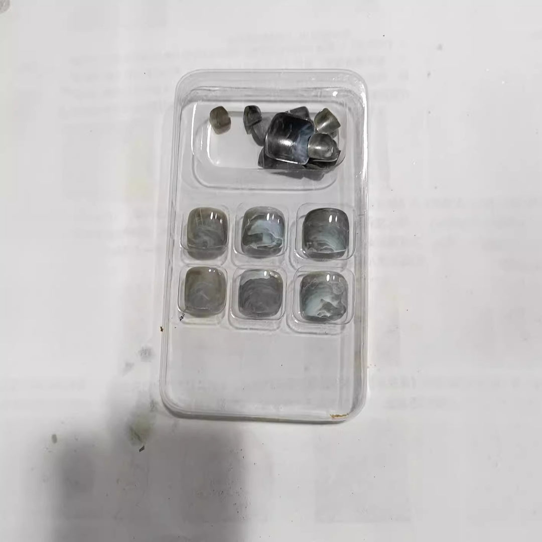 Marble Effect Press-On Nail Set Stornfield