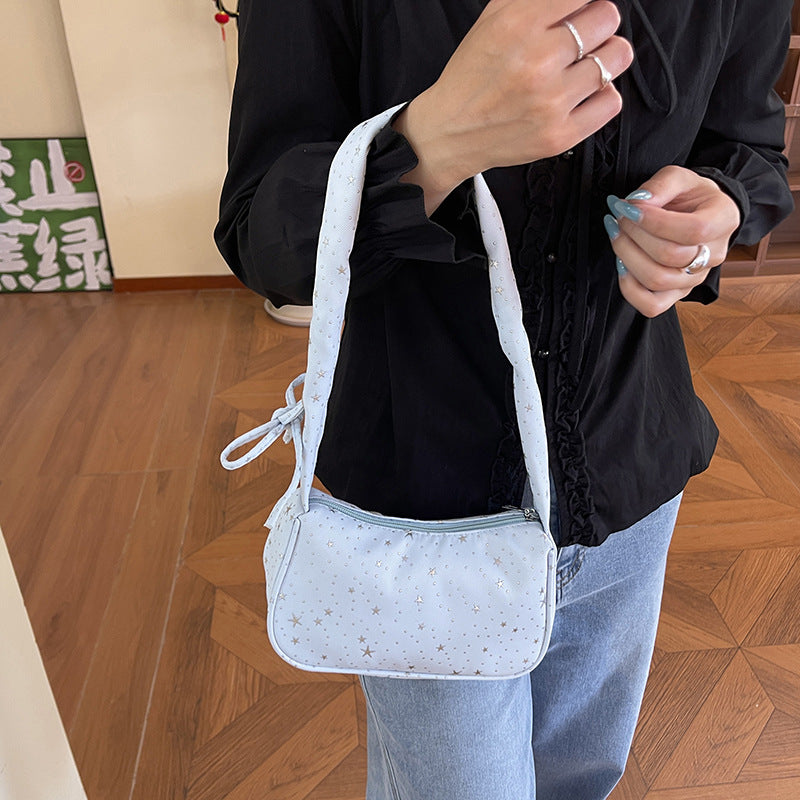 Star-Patterned Mini Handbag