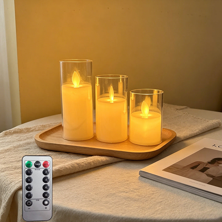 LED Scented Candle with Flame Effect Stornfield