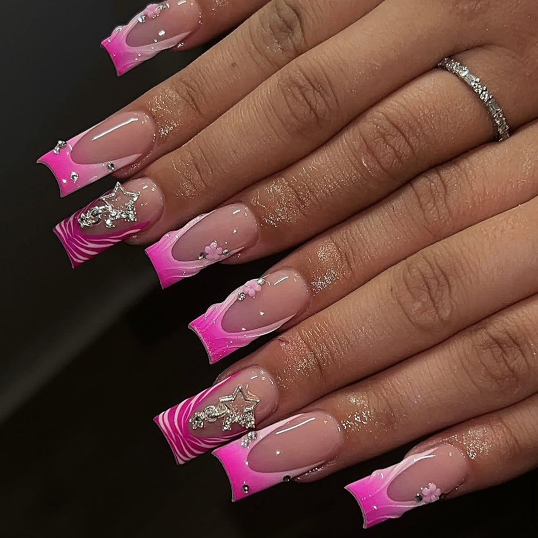 Elegant artificial nails with floral accents Stornfield