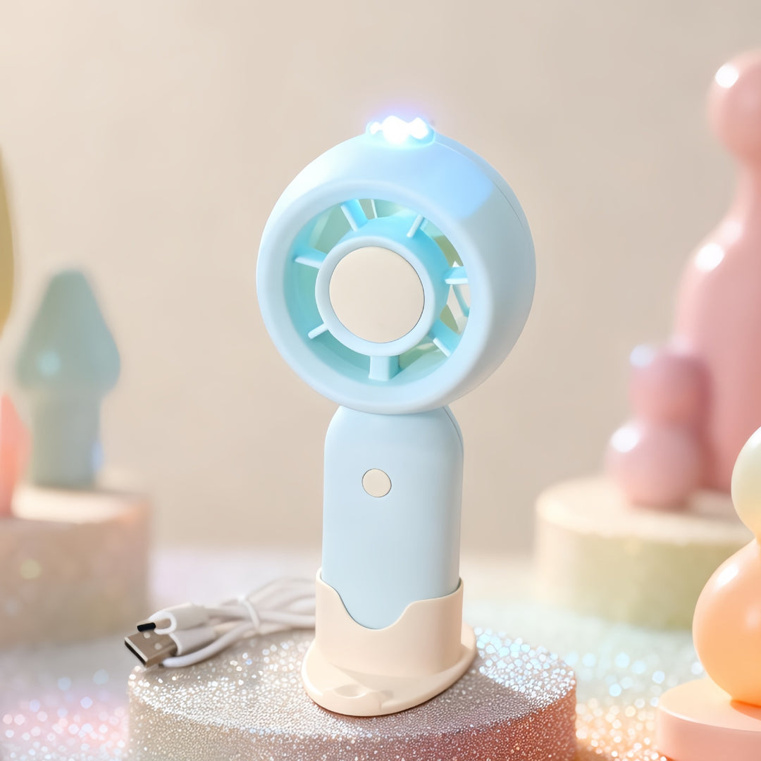 Women Portable Mini Fan with USB Charging Function and LEDs Stornfield