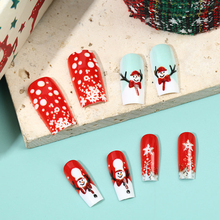 Artificial nails with festive Christmas designs Stornfield