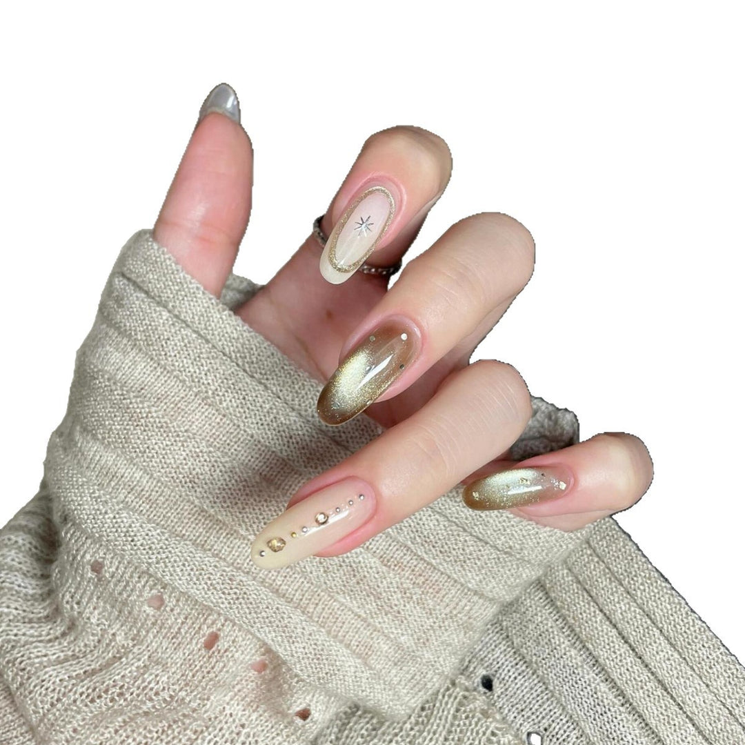 Artificial nails with glitter and star design Stornfield