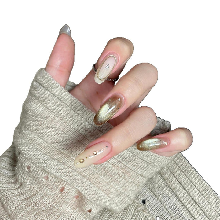 Artificial nails with glitter and star design Stornfield