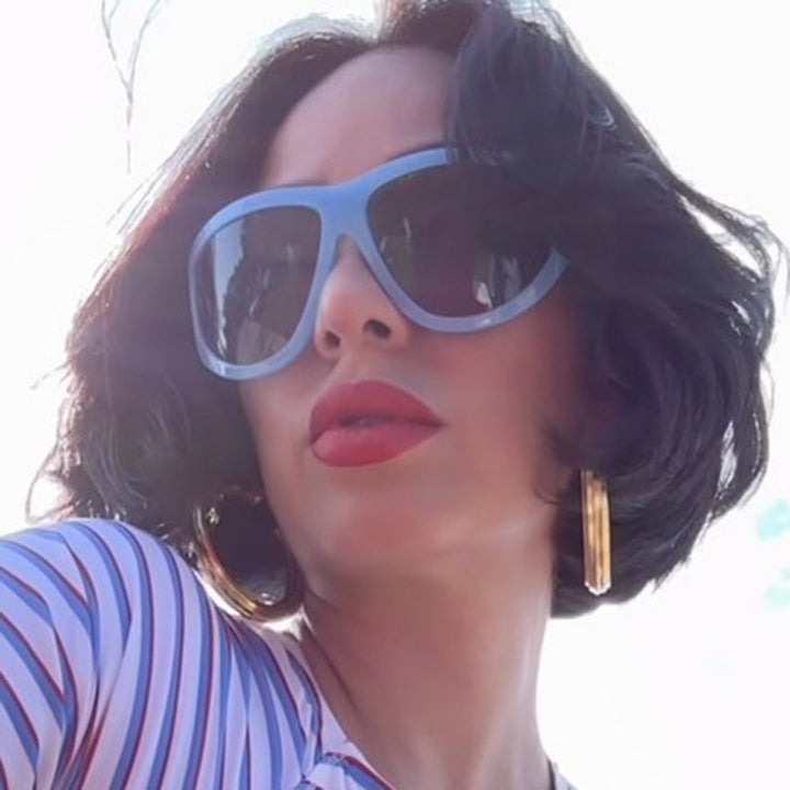 Women's futuristic sunglasses with sporty design and flexible lenses Stornfield
