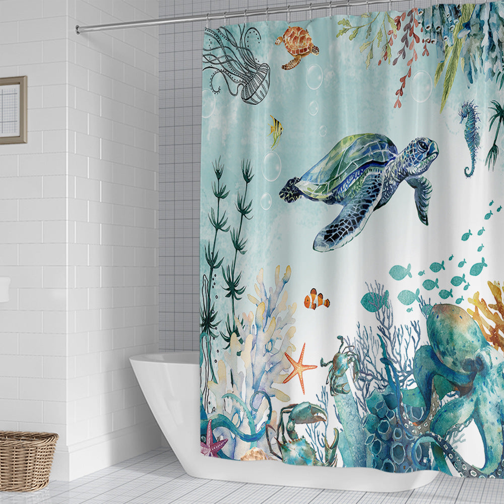 Coastal Pattern Shower Curtain Stornfield
