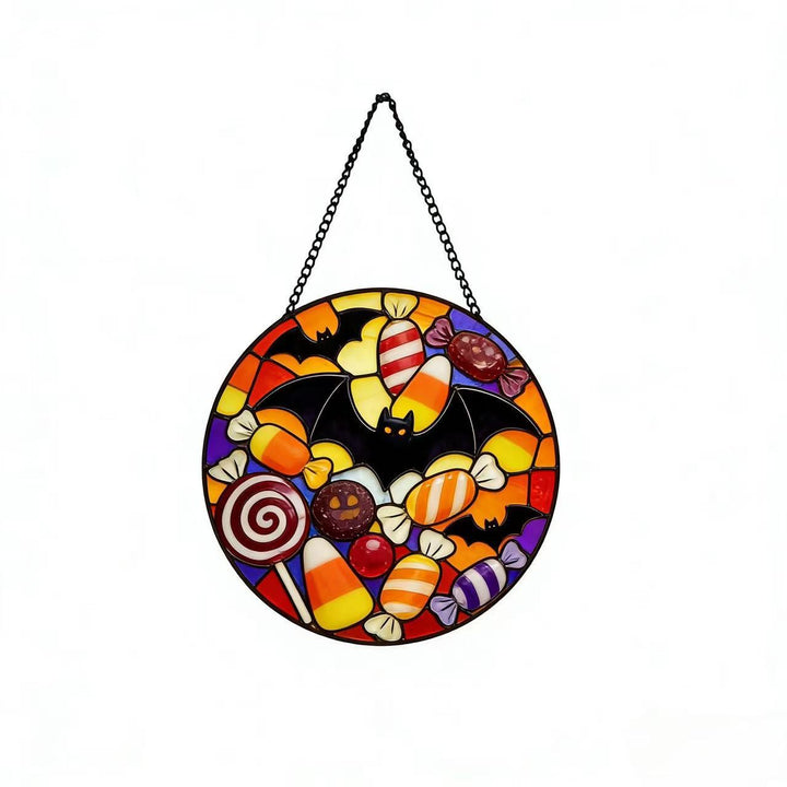 Decorative Skull Stained Glass Wall Art Stornfield