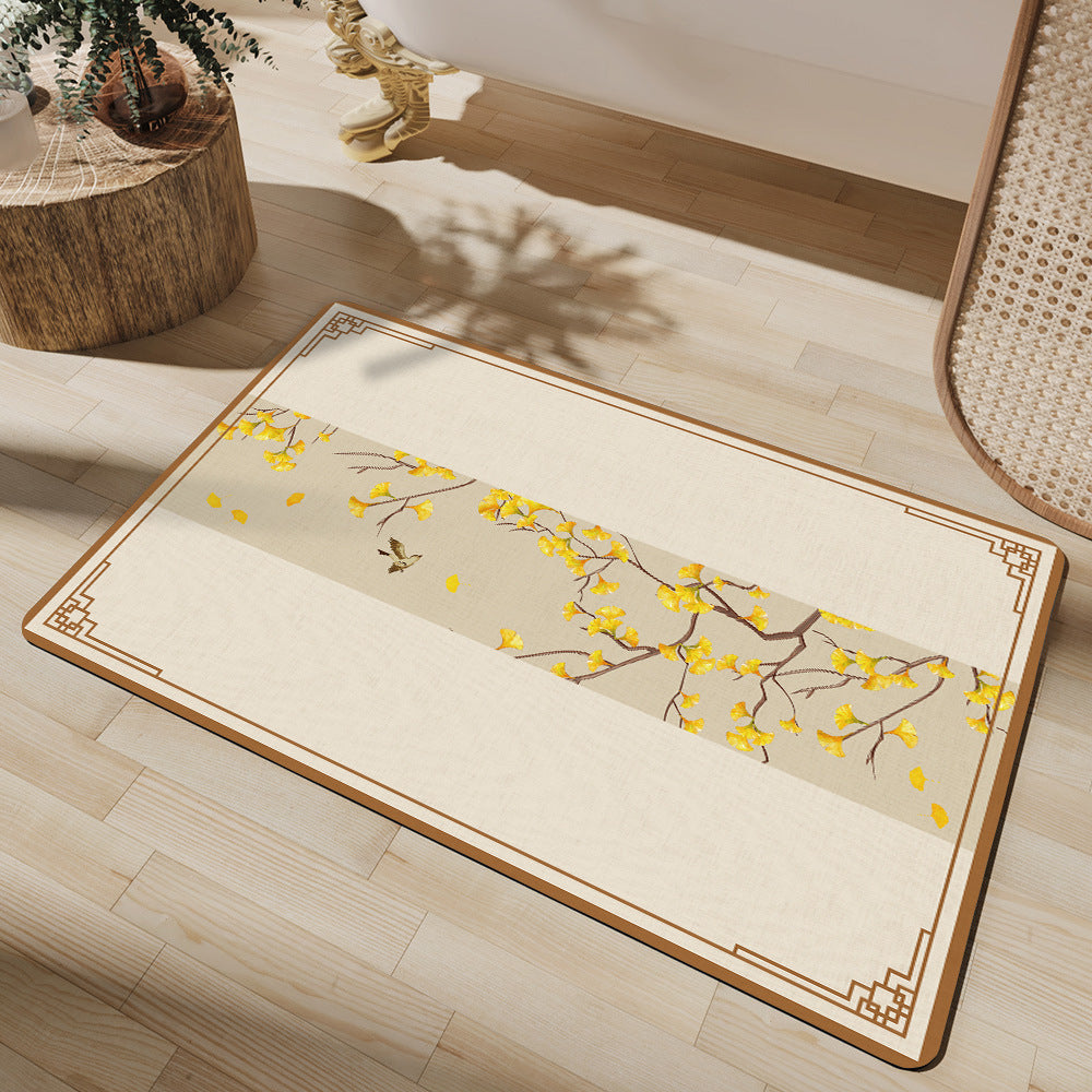 Elegant Geometric Bathroom Mat Stornfield