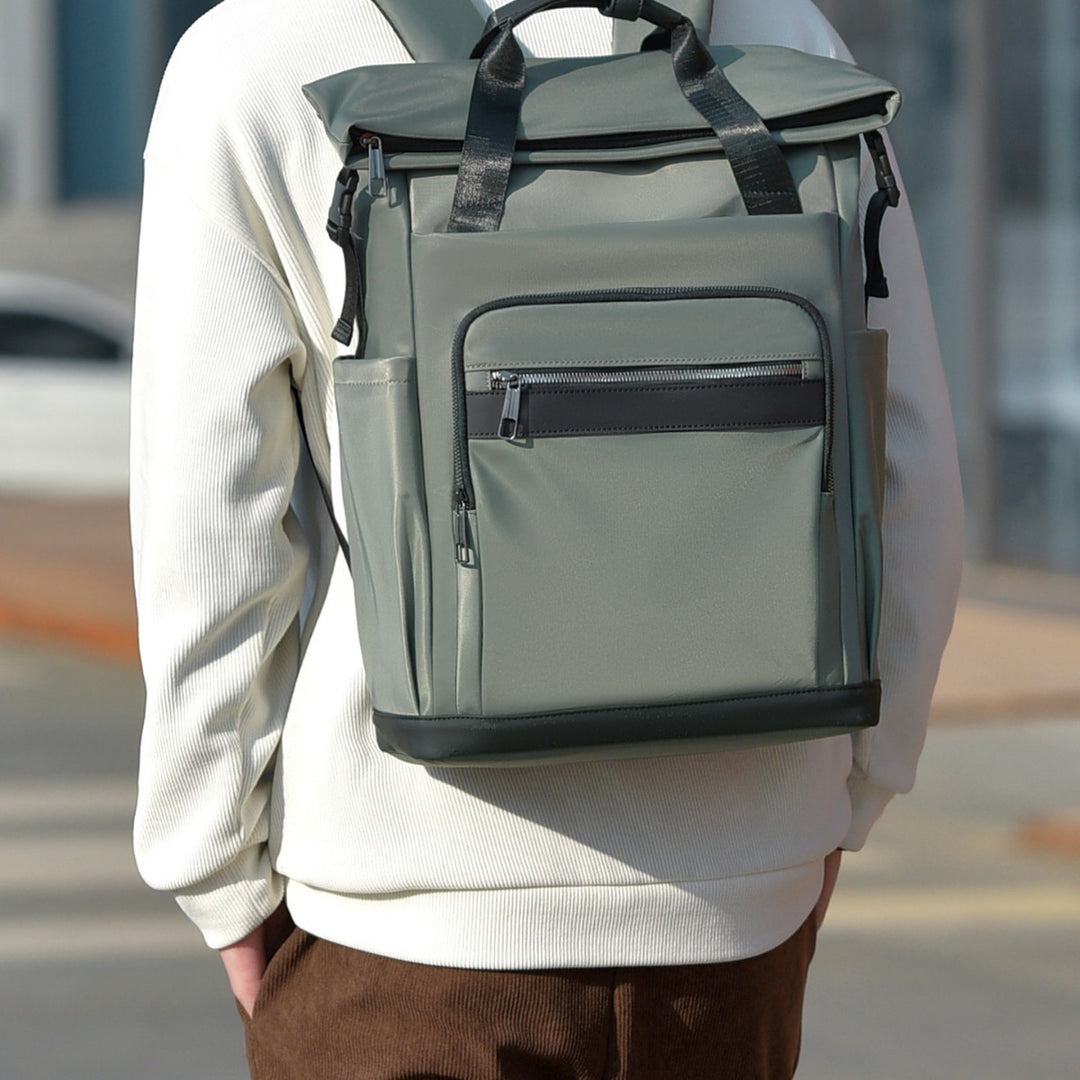 High-Capacity Waterproof Roll-Top Backpack Stornfield