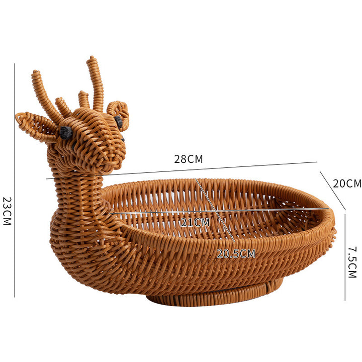 Unisex Braided Decoration Basket in Duck Shape Stornfield