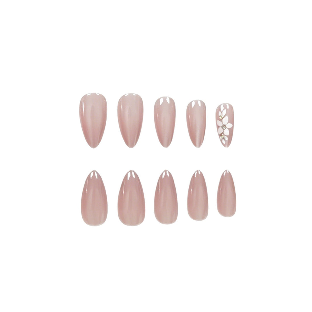 Elegant Floral Press-On Nail Enhancements Stornfield