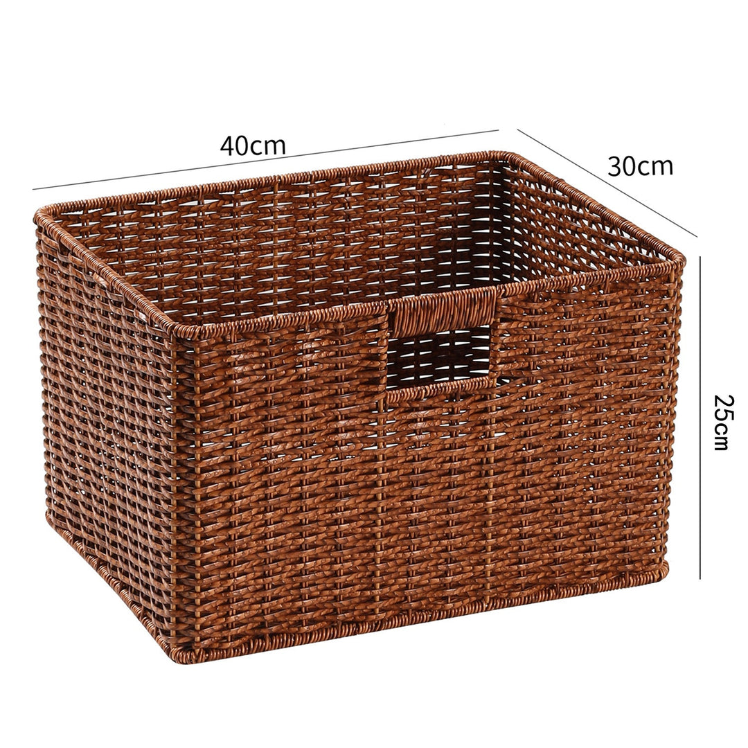 Handcrafted Rectangular Wicker Storage Bin Stornfield