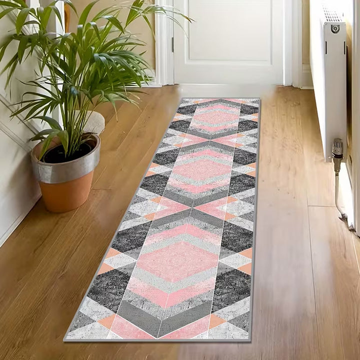 Geometric Patterned Runner Rug