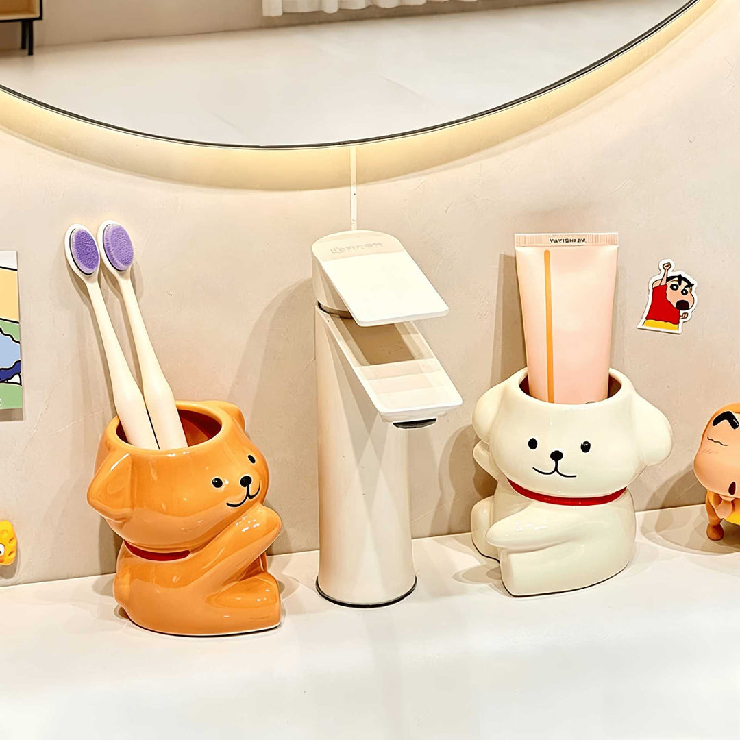 Cute Dog-Shaped Ceramics Planter for Home Decor