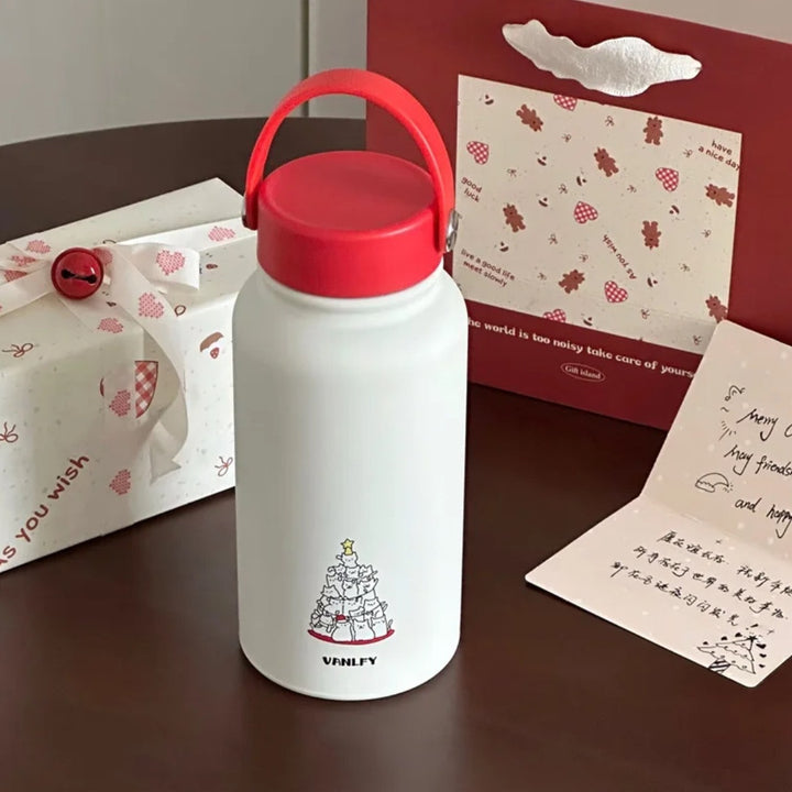 Ladies' insulation drinking bottle with creative animal design and practical flip lid Stornfield