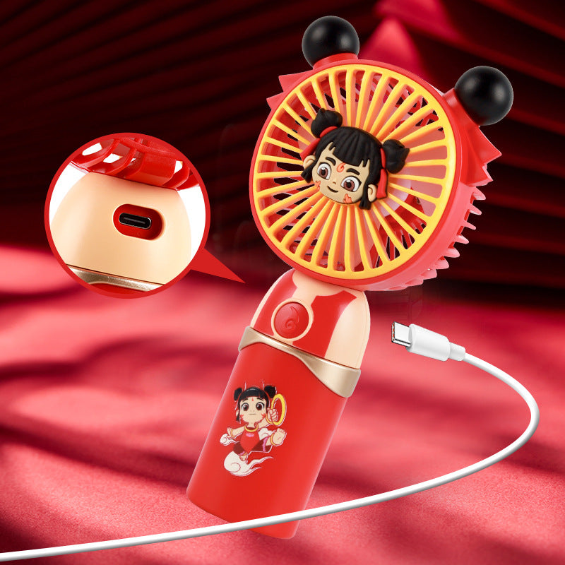 Ladies portable handheld fan with character design Stornfield
