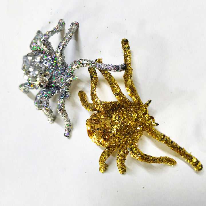 Sparkling Glitter Spider Decorations Stornfield