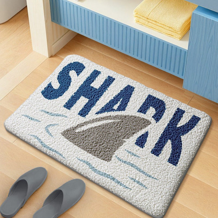 Funny Shark-Themed Bath Mat