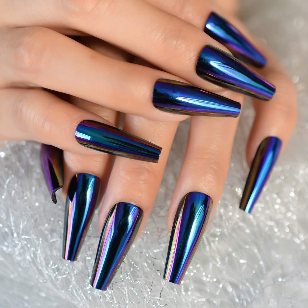 Artificial nail tips with holographic shine Stornfield