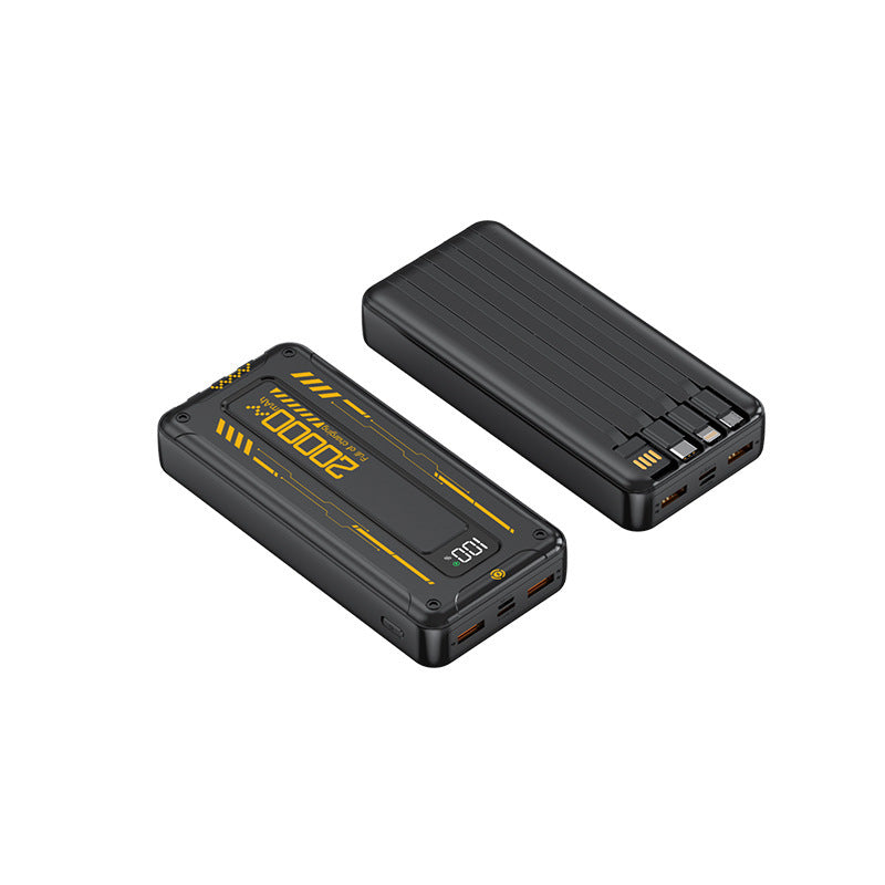 Portable power bank with integrated cable management and digital display Stornfield
