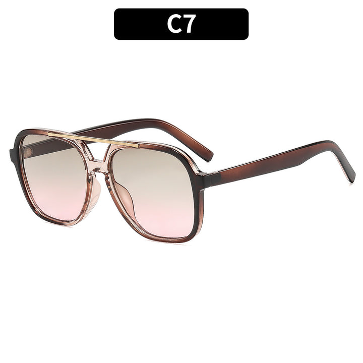Vintage-Inspired Geometric Square Sunglasses
