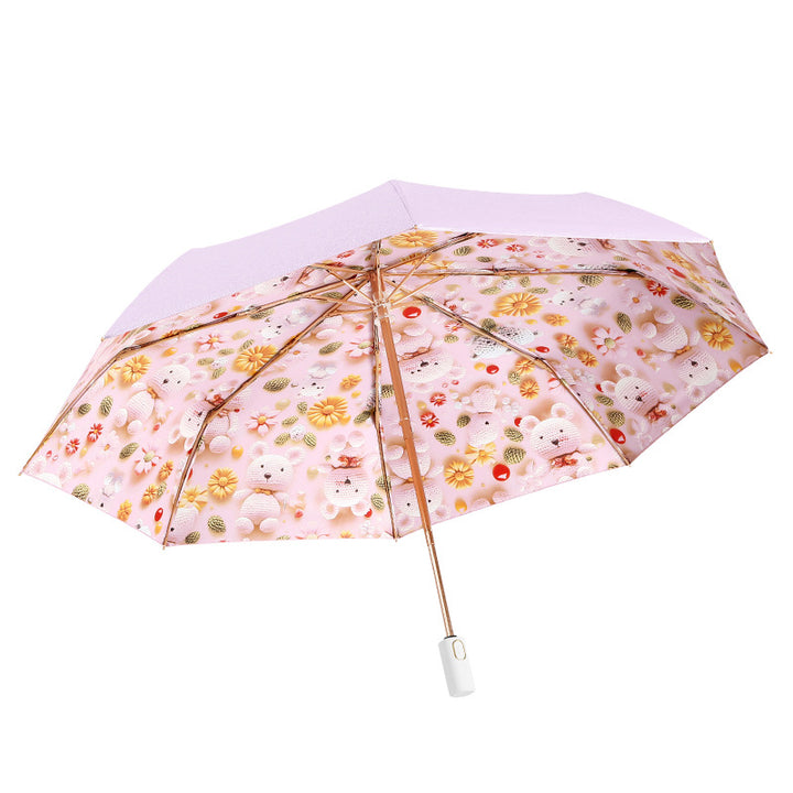 Ladies Folding Umbrella with Cute Animal Design Stornfield