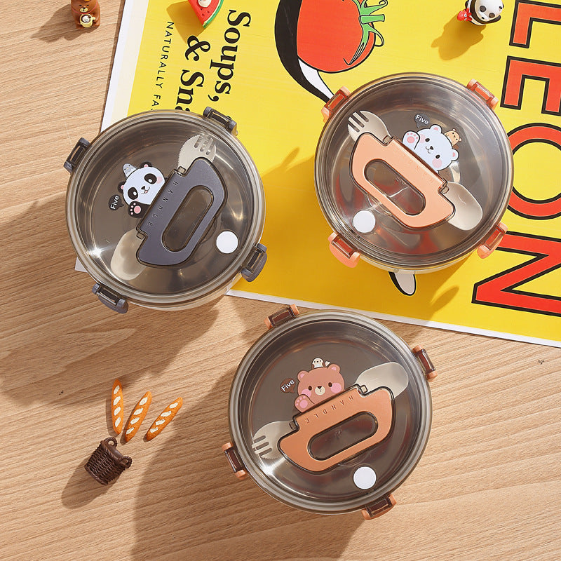 Playful Panda-Themed Food Storage Bowl