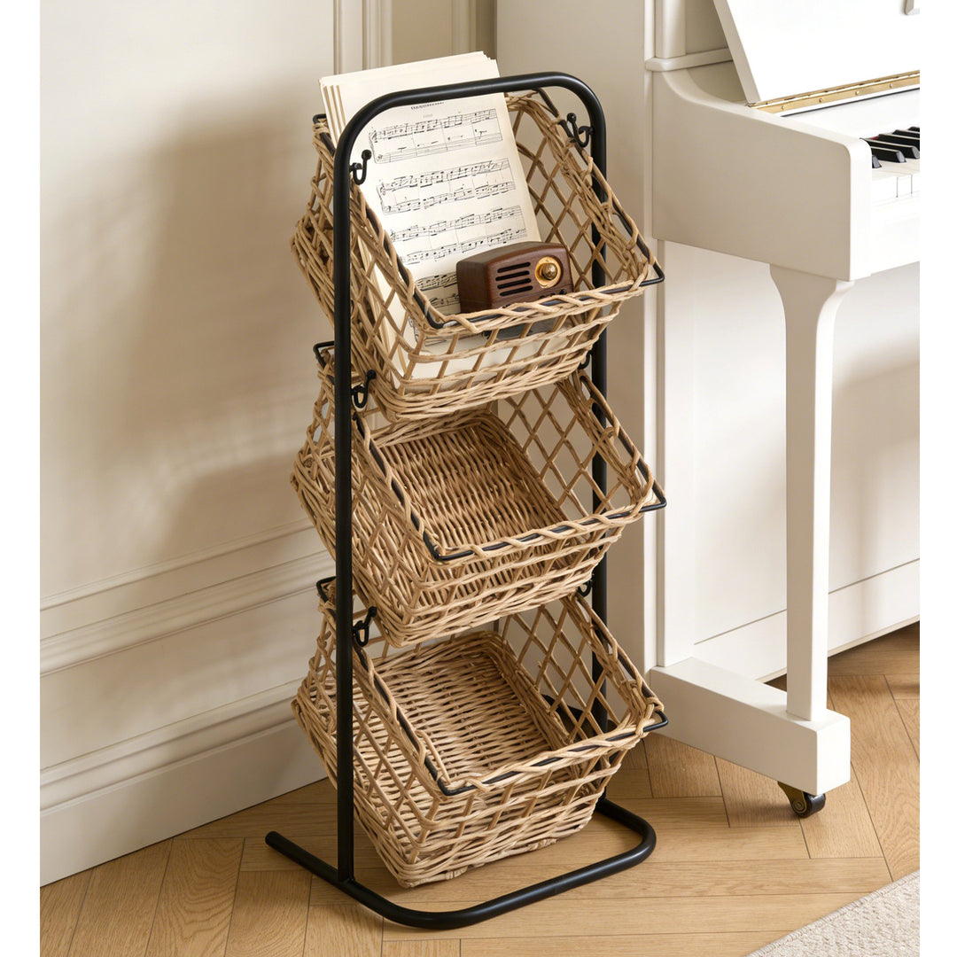 Wall system with three braided baskets Stornfield