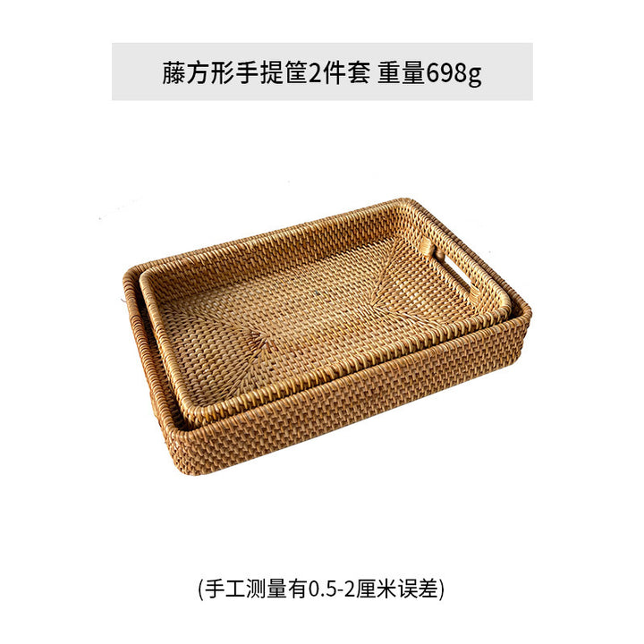 Ladies rectangular serving basket with practical handles Stornfield