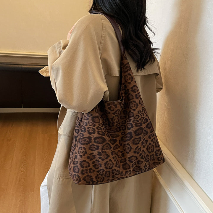 Suede Leopard Print Hobo Bag Stornfield
