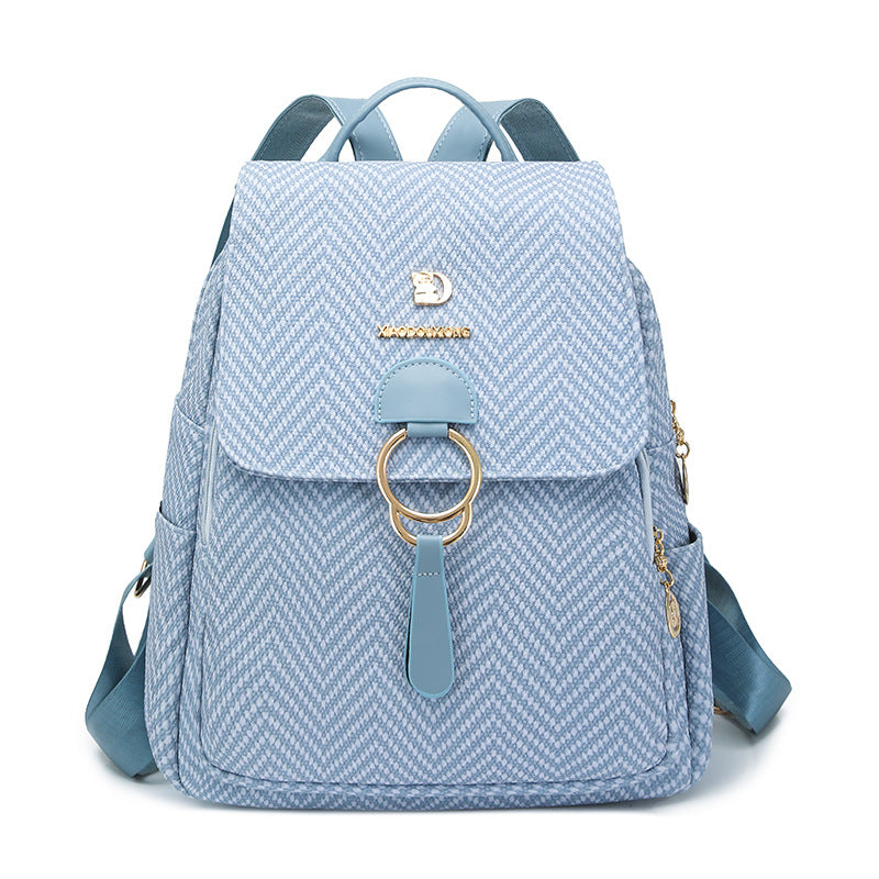 Multi-Compartment Herringbone Fashion Backpack Stornfield