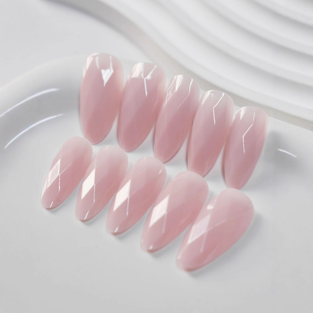 Premium Glossy Diamond-Shaped Press-On Nails Stornfield