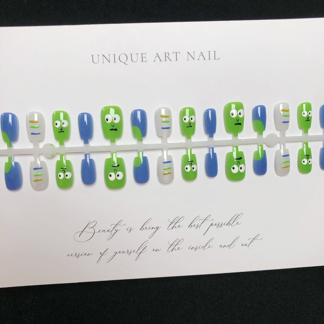 Playful Cartoon-Inspired Press-On Nail Set