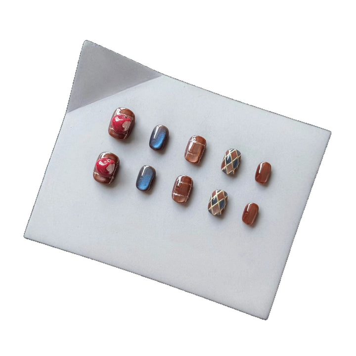 Unique Artistic Press-On Nail Set
