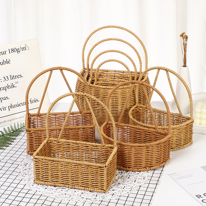 Handwoven Round Storage Basket Stornfield