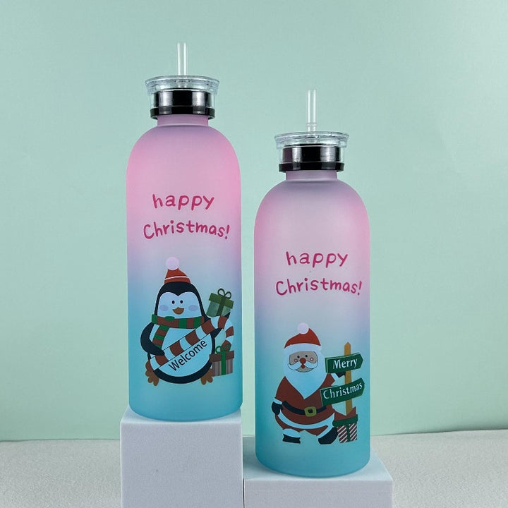 Ladies Motivational Water Bottle with Cheerful Christmas Design Stornfield