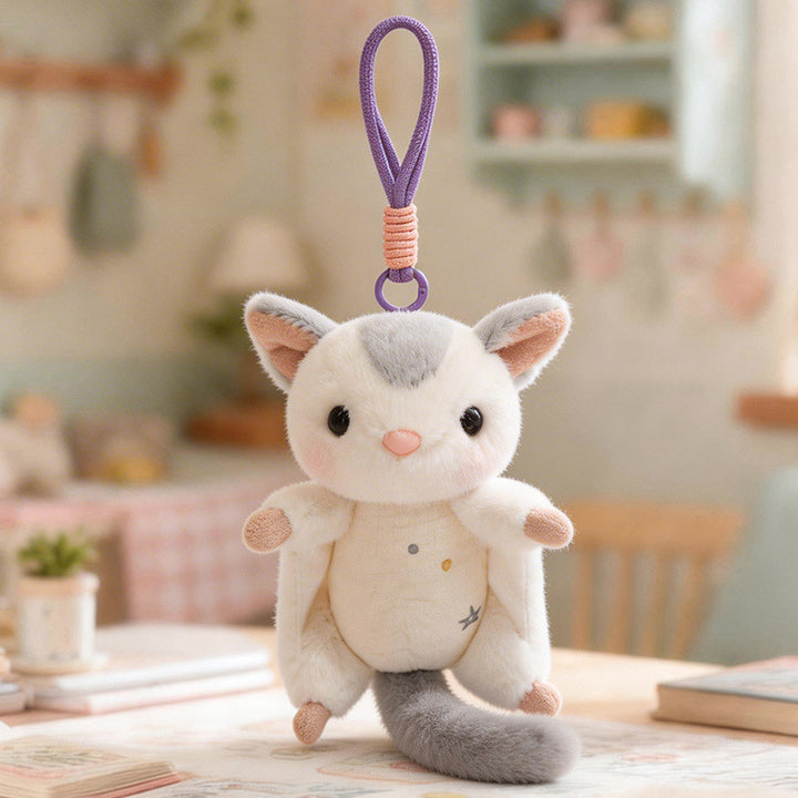 Plush Woodland Puppy Bag Charm with Elastic Loop and Soft Fabric Bodysuit Stornfield