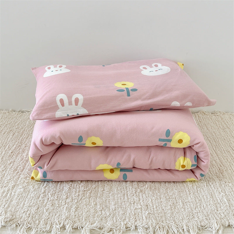 Women's Cozy Cotton Blanket with Loving Bear Pattern Stornfield