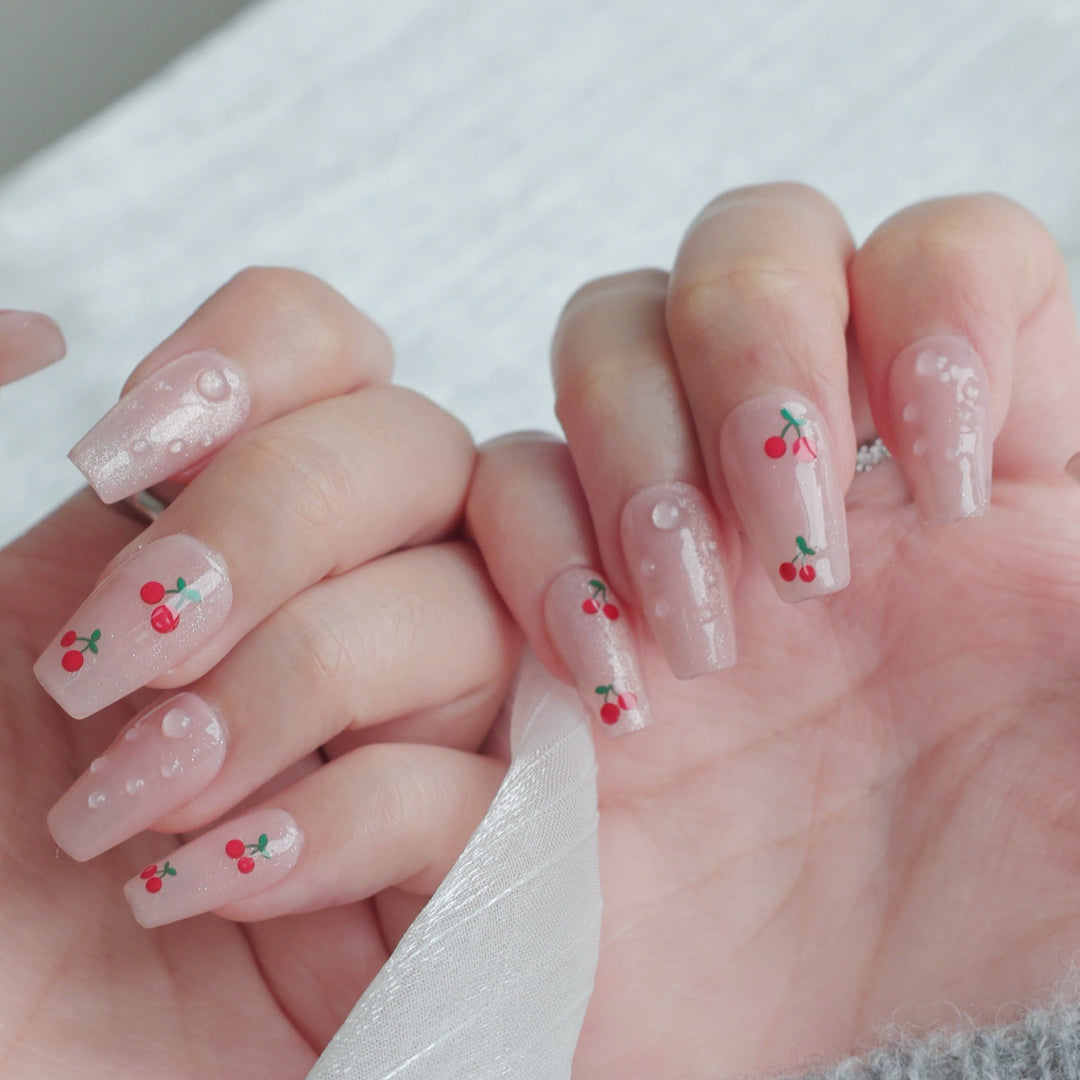 Cherry Blossom Decorative Press-On Nails