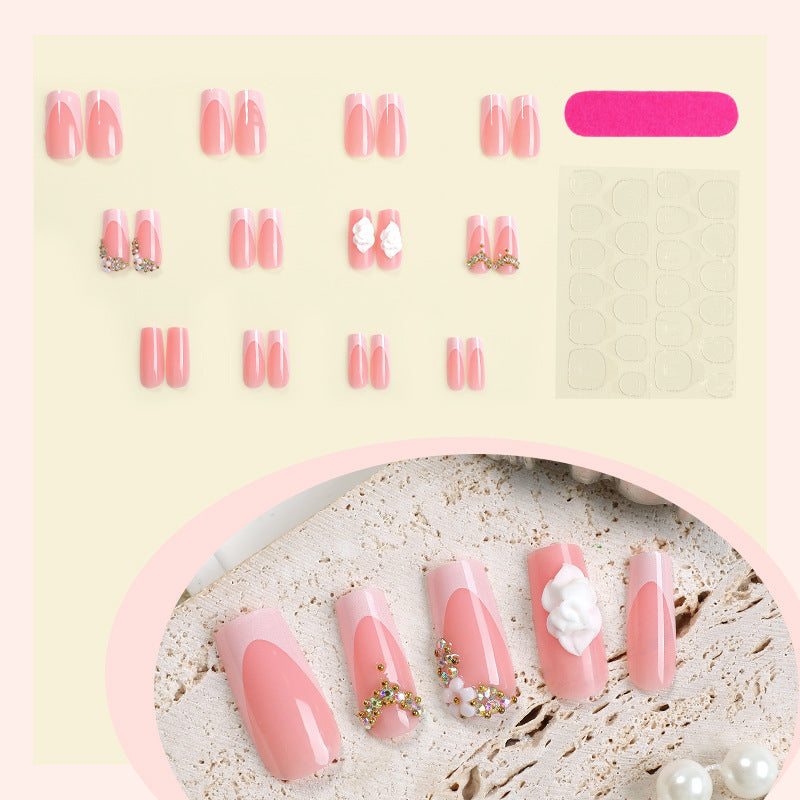 Decorative Floral Press-On Nails Stornfield