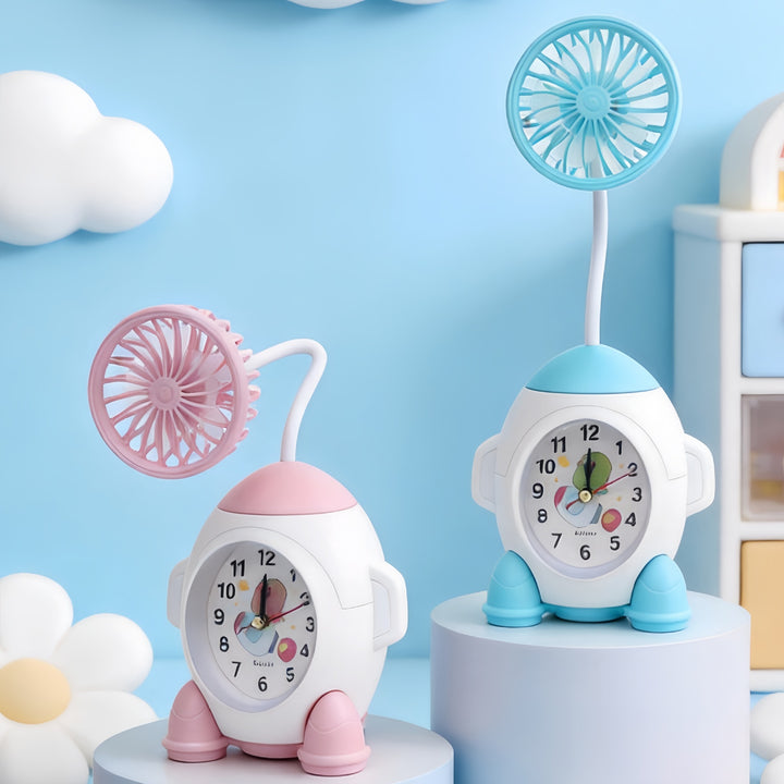 Women Multifunctional Table Clock with Fan Stornfield