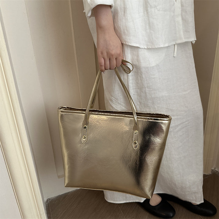 Sleek Patent Leather Tote