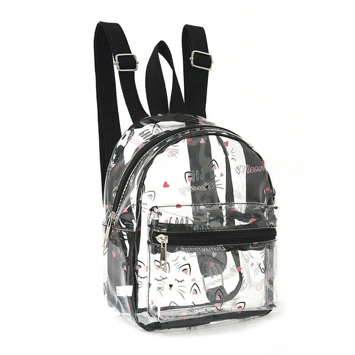 Women's Transparent Backpack with Cat Design Stornfield