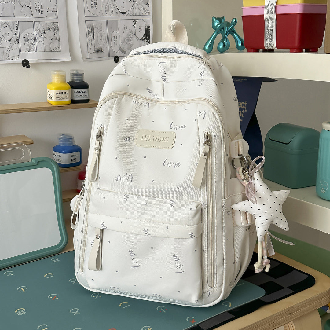 Stylish Love-Embellished Backpack Stornfield